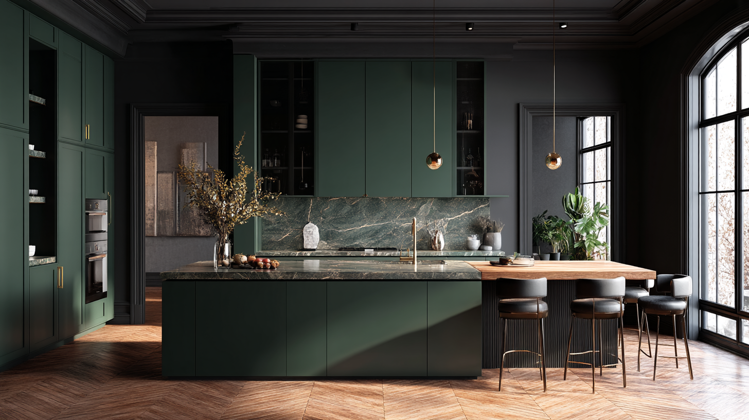 Green Kitchen Cabinet Ideas That Will Instantly Elevate Your Space In 2025 Contentcreationteamkova Deep Green Flat Panel Cabinets In A Moo 64350572 9E1E 40B3 Ae27 745B604C9C5F