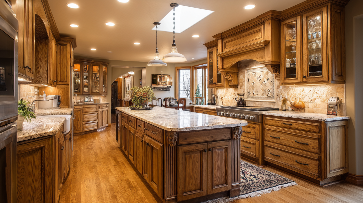 How To Make Oak Kitchen Cabinets Look Modern (2025 Design Guide) Contentcreationteamkova Oak Cabinetry In Traditional Kitchen La 879095Ab 0A65 4C3E 812F 93328336744E