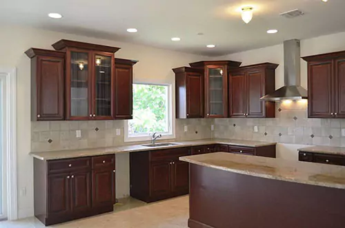 Lexington Burgundy 112 All Wood Kitchen Cabinets Rta Kitchensearch 2