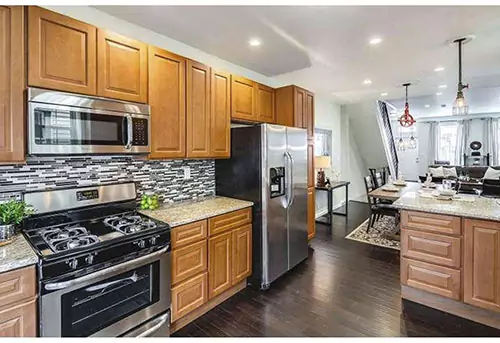 Newtown Gold 63All Wood Kitchen Cabinets Rta Kitchensearch 2