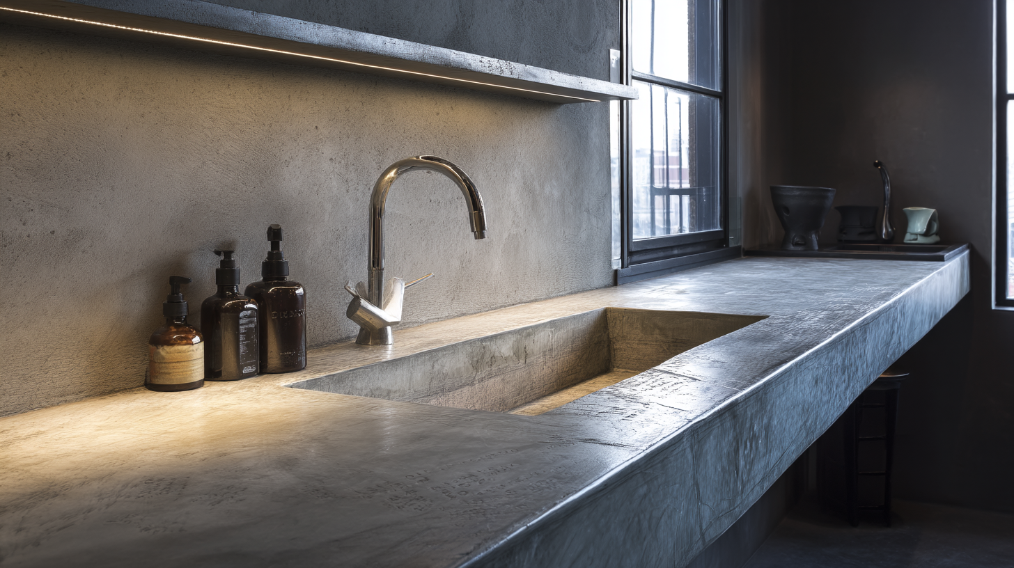 Contentcreationteamkova Concrete Countertop With Matte Texture Bf251E03 8F7F 4F9C 8B28 5A71F795Ded9
