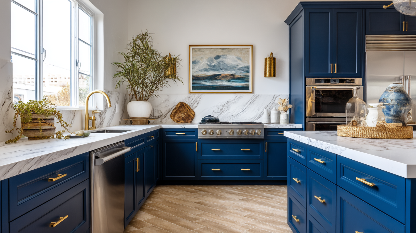Contentcreationteamkova Deep Blue Lower Cabinets With Brass Har 3071Bbaa C2Be 4565 A044 6Ec7Db947394