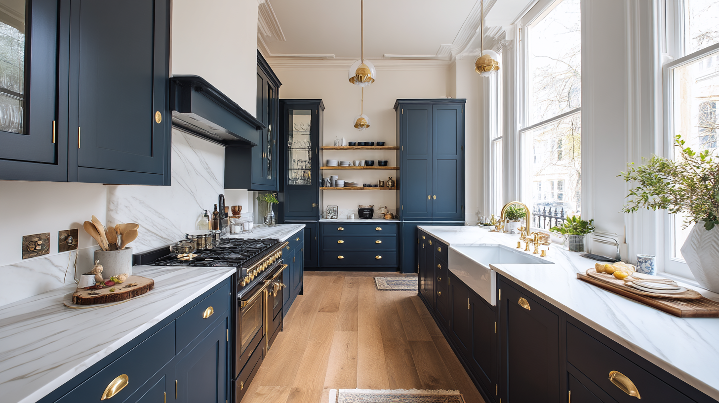 Contentcreationteamkova Deep Blue Lower Cabinets With Brass Har 49F23Dcc 0439 4369 Ae75 3E605Fe64082