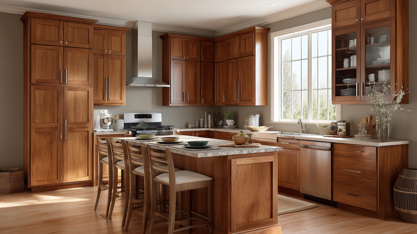 Contentcreationteamkova Wood Tone Shaker Cabinets Paired With N 99D0621A 93Cc 4Fbd B047 6D0603E7D0D4