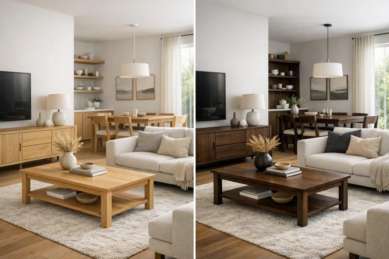 The Impact Of Finish: Light Vs Dark Oak