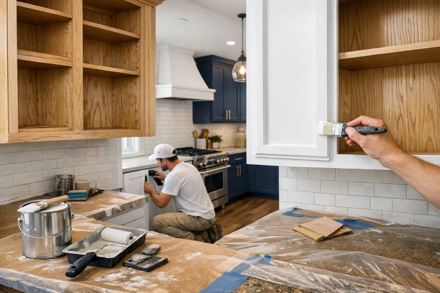 Painting And Refacing Cabinets For A Fresh Look
