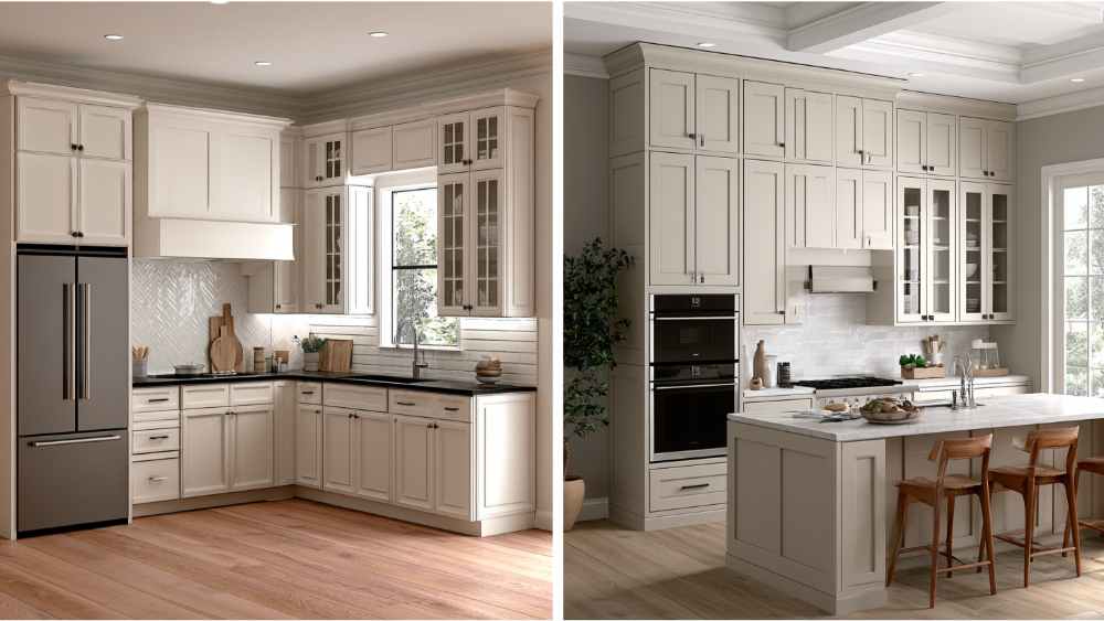 kitchen ceiling height comparison 8ft vs 10ft cabinets